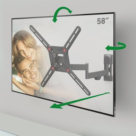 BARKAN MOUNTS Full Motion TV Wall Mount 29 - 58 inch Patented Fit Various Screens 3420